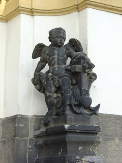 A Cherub from an old church in Prague.